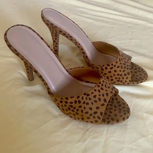 Cheetah Print Mule Heels